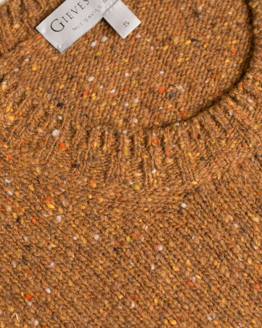 Hombres | Jerséis y prendas de punto | Gieves & Hawkes | Donegal Crew Neck Sweater Gold