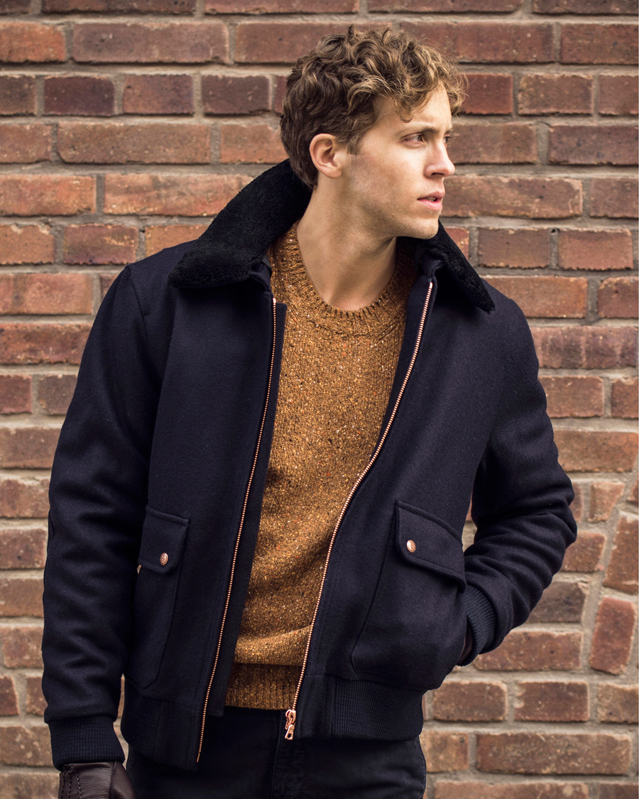 Hombres | Jerséis y prendas de punto | Gieves & Hawkes | Donegal Crew Neck Sweater Gold