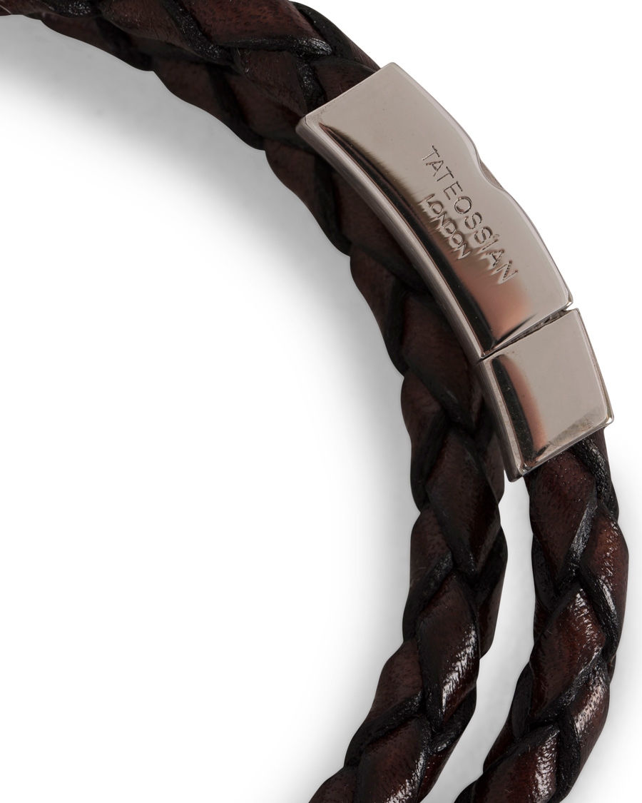 Hombres | Tateossian Scoubidou Double Leather Bracelet Brown | Tateossian | Scoubidou Double Leather Bracelet Brown