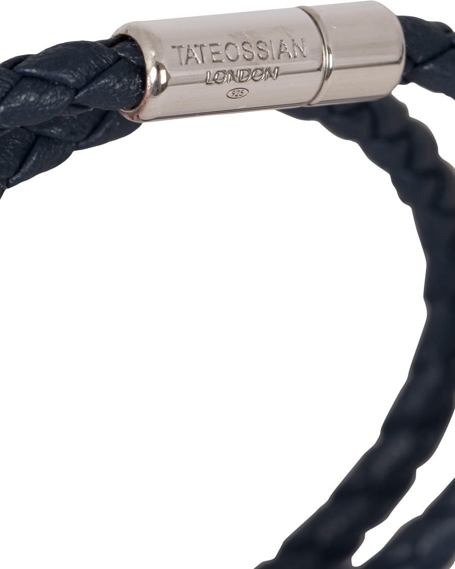 Hombres | Tateossian Scoubidou Pop Leather Bracelet Navy | Tateossian | Scoubidou Pop Leather Bracelet Navy