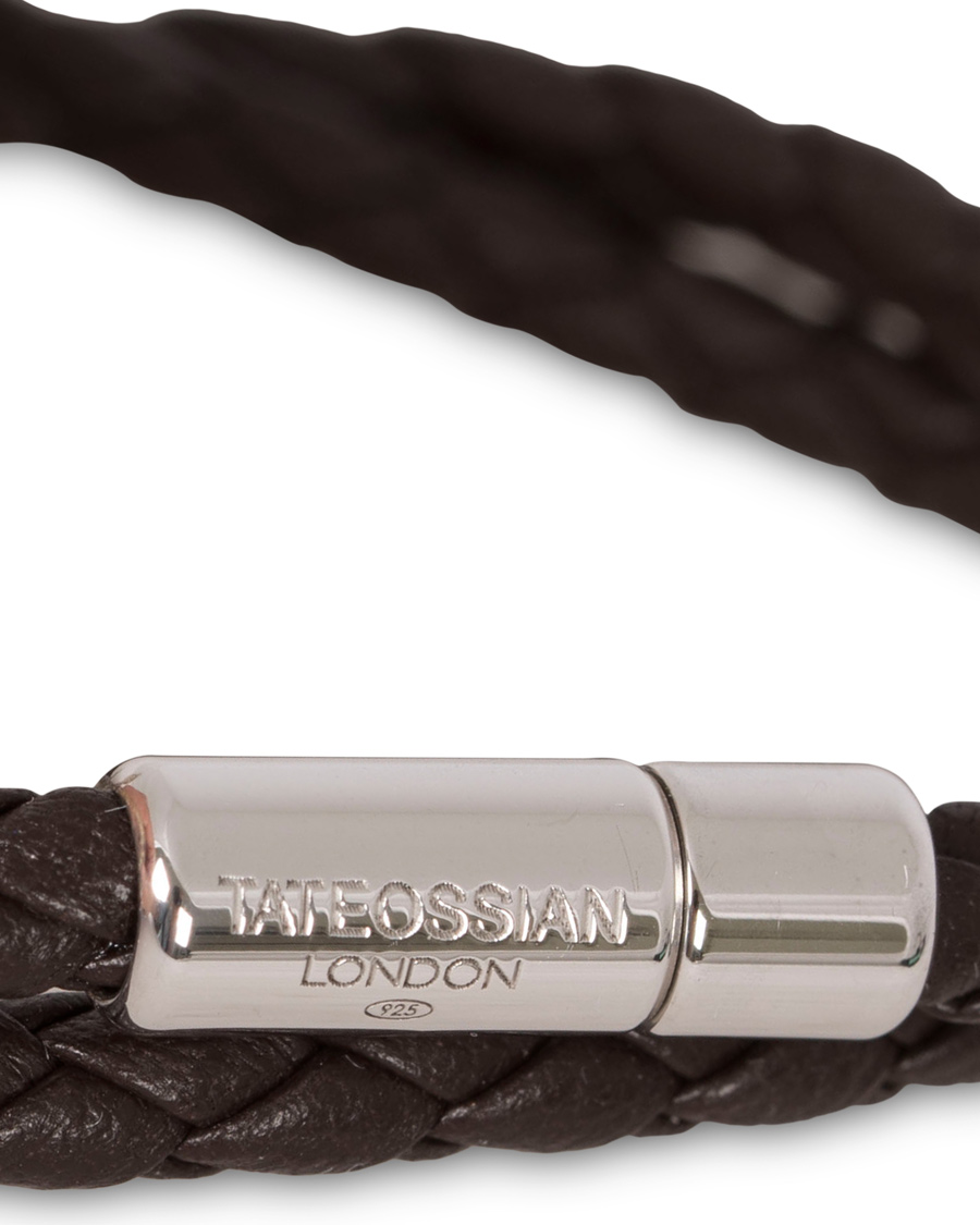 Hombres | Tateossian Scoubidou Pop Leather Bracelet Dark Brown | Tateossian | Scoubidou Pop Leather Bracelet Dark Brown
