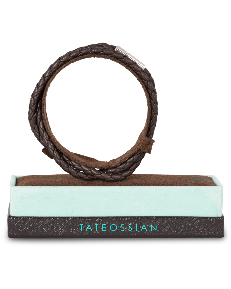 Hombres | Tateossian Scoubidou Pop Leather Bracelet Dark Brown | Tateossian | Scoubidou Pop Leather Bracelet Dark Brown