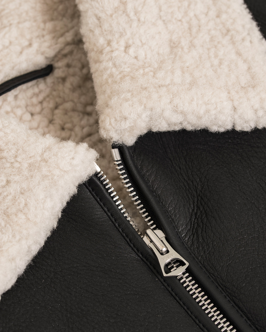 Hombres | Abrigos y chaquetas | GANT Rugger | The Shearling Aviator Jacket Black