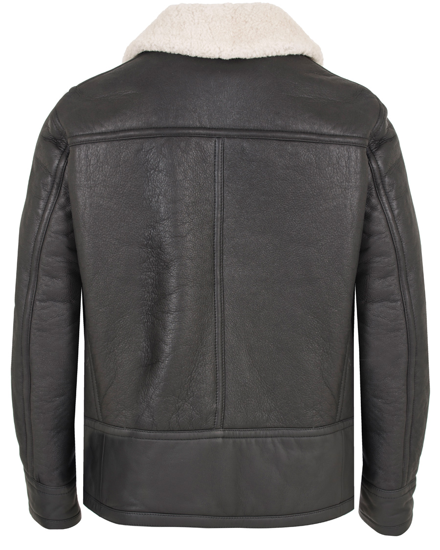 Hombres | Abrigos y chaquetas | GANT Rugger | The Shearling Aviator Jacket Black