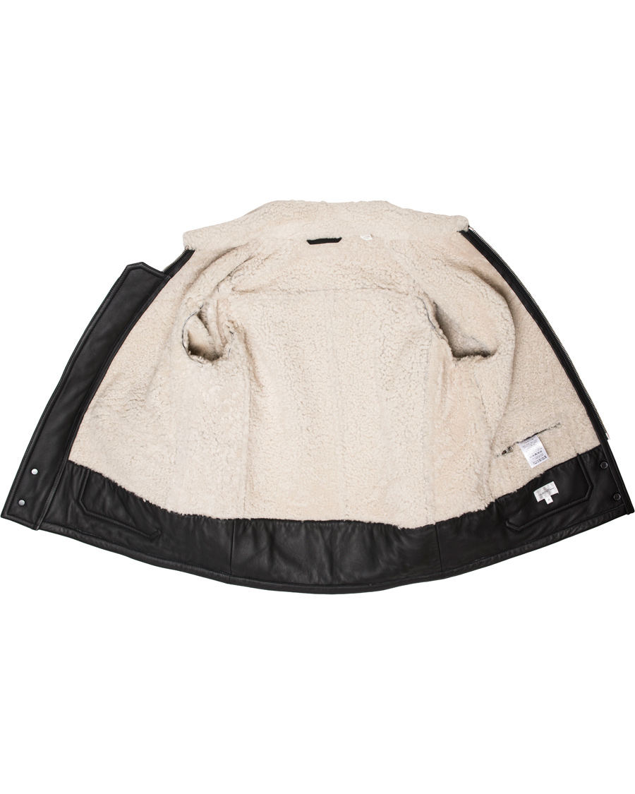 Hombres | Abrigos y chaquetas | GANT Rugger | The Shearling Aviator Jacket Black