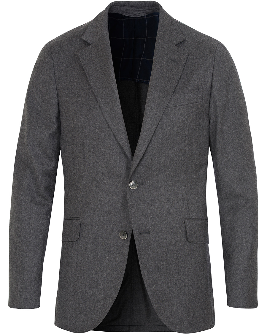 Hombres | Blazers | Hackett | Plain Flannel Jacket Grey