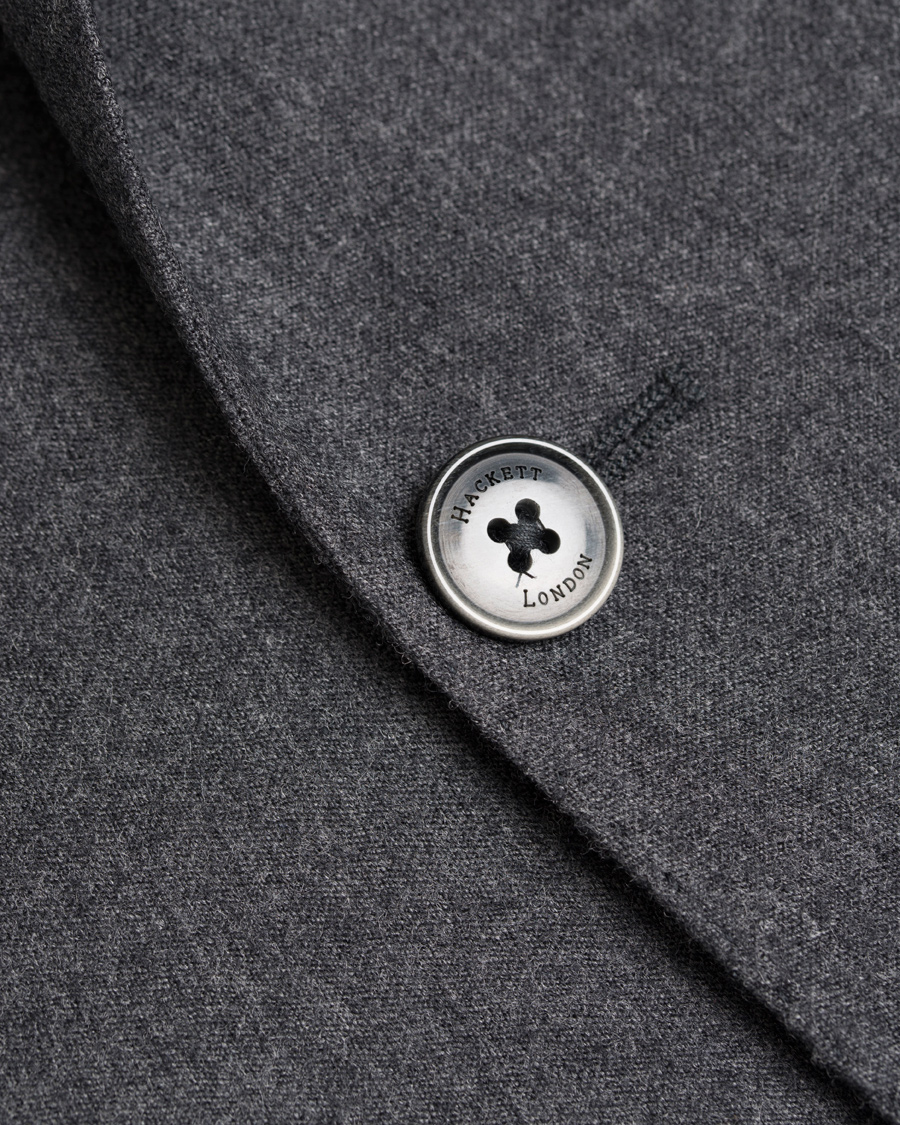 Hombres | Blazers | Hackett | Plain Flannel Jacket Grey
