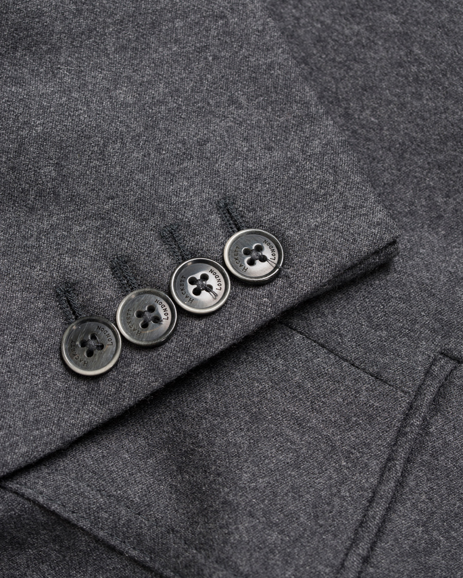 Hombres | Blazers | Hackett | Plain Flannel Jacket Grey