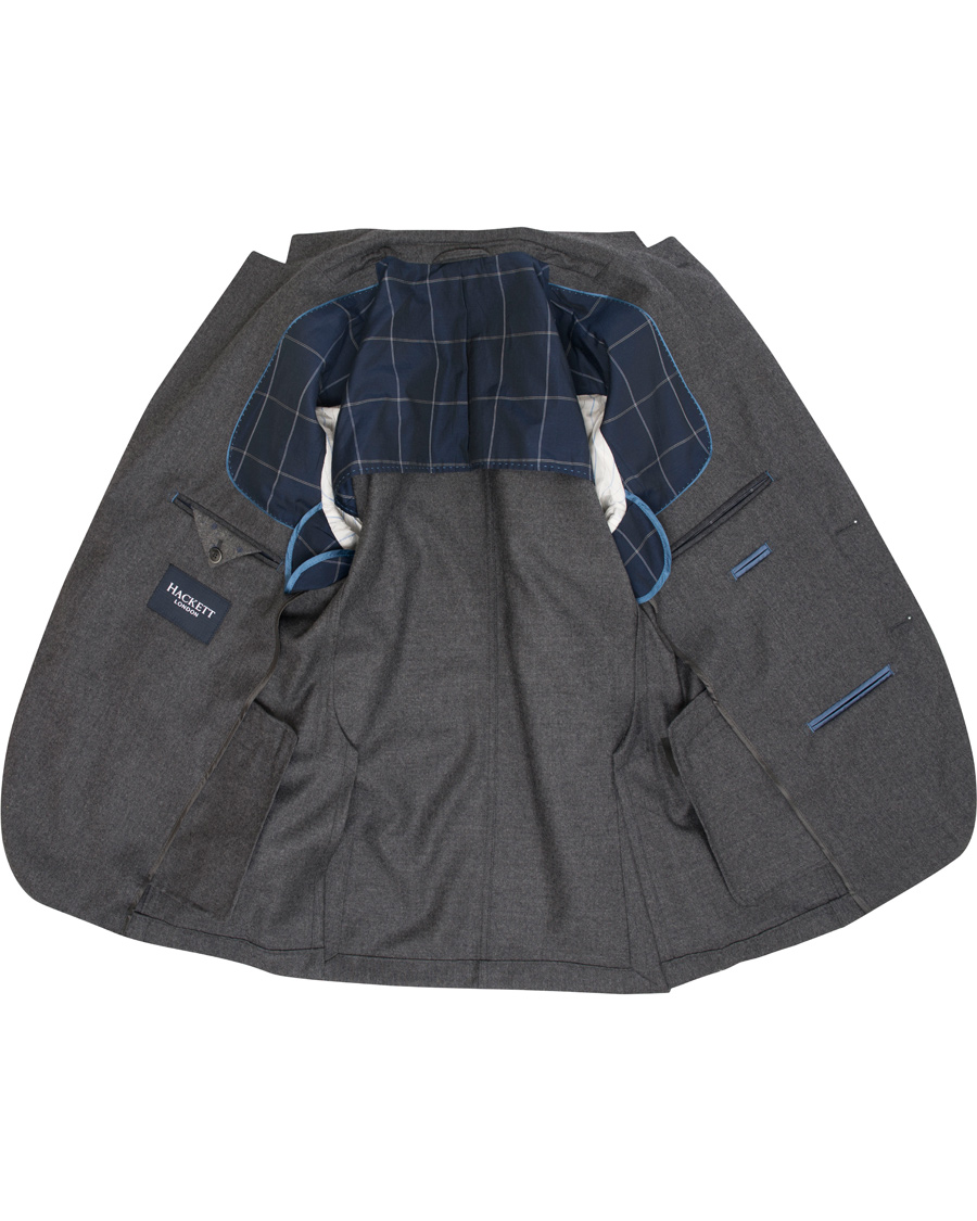 Hombres | Blazers | Hackett | Plain Flannel Jacket Grey