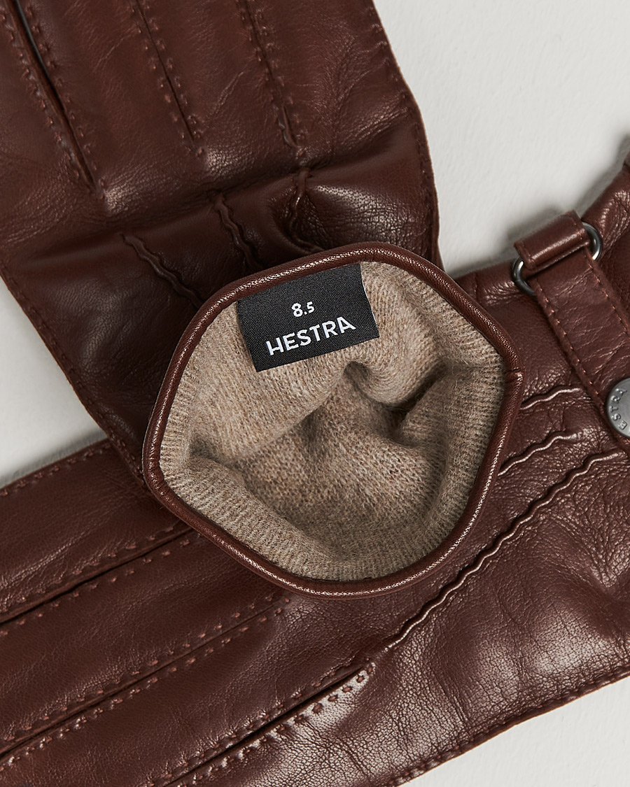 Hombres | Guantes | Hestra | Jake Wool Lined Buckle Glove Chestnut
