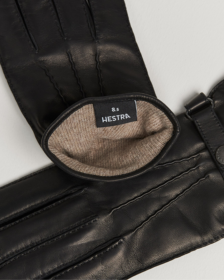 Hombres | Guantes | Hestra | Jake Wool Lined Buckle Glove Black