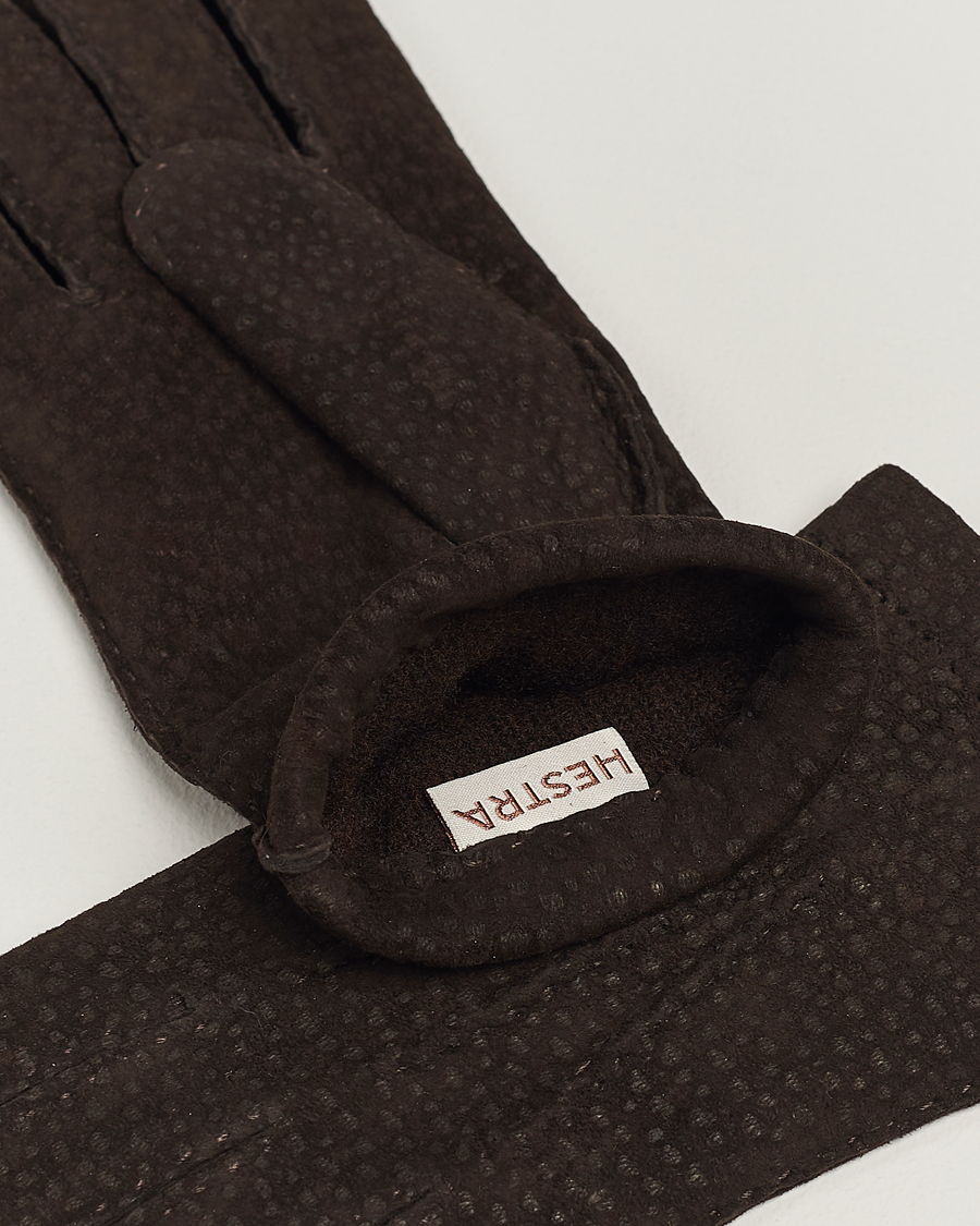 Hombres | Hestra Carpincho Handsewn Cashmere Glove Espresso Brown | Hestra | Carpincho Handsewn Cashmere Glove Espresso Brown