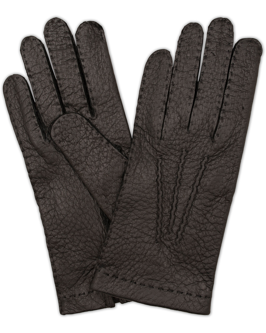 Hombres | Hestra Peccary Handsewn Unlined Glove Black | Hestra | Peccary Handsewn Unlined Glove Black