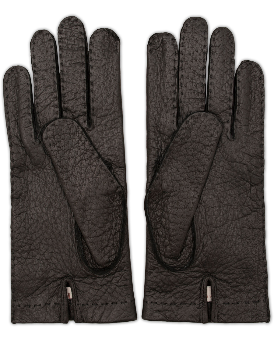 Hombres | Hestra Peccary Handsewn Unlined Glove Black | Hestra | Peccary Handsewn Unlined Glove Black