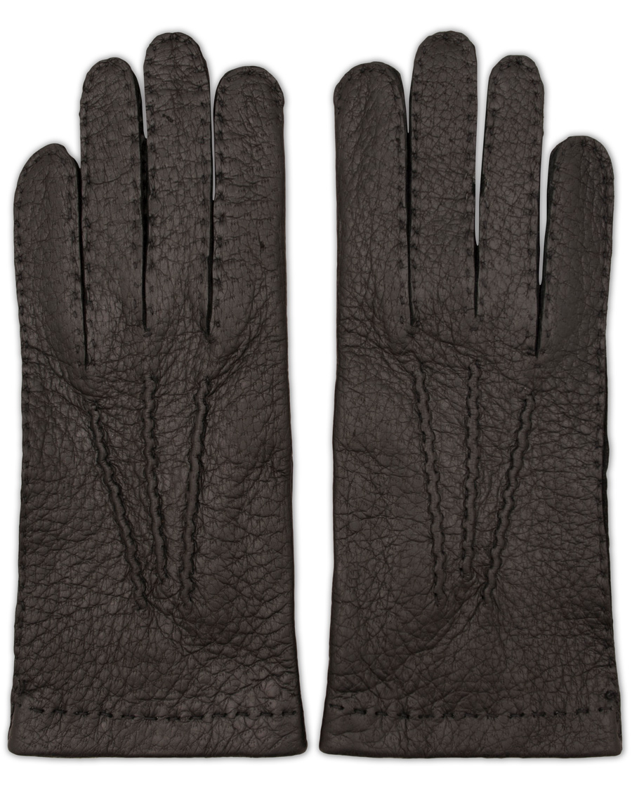 Hombres | Hestra Peccary Handsewn Unlined Glove Black | Hestra | Peccary Handsewn Unlined Glove Black