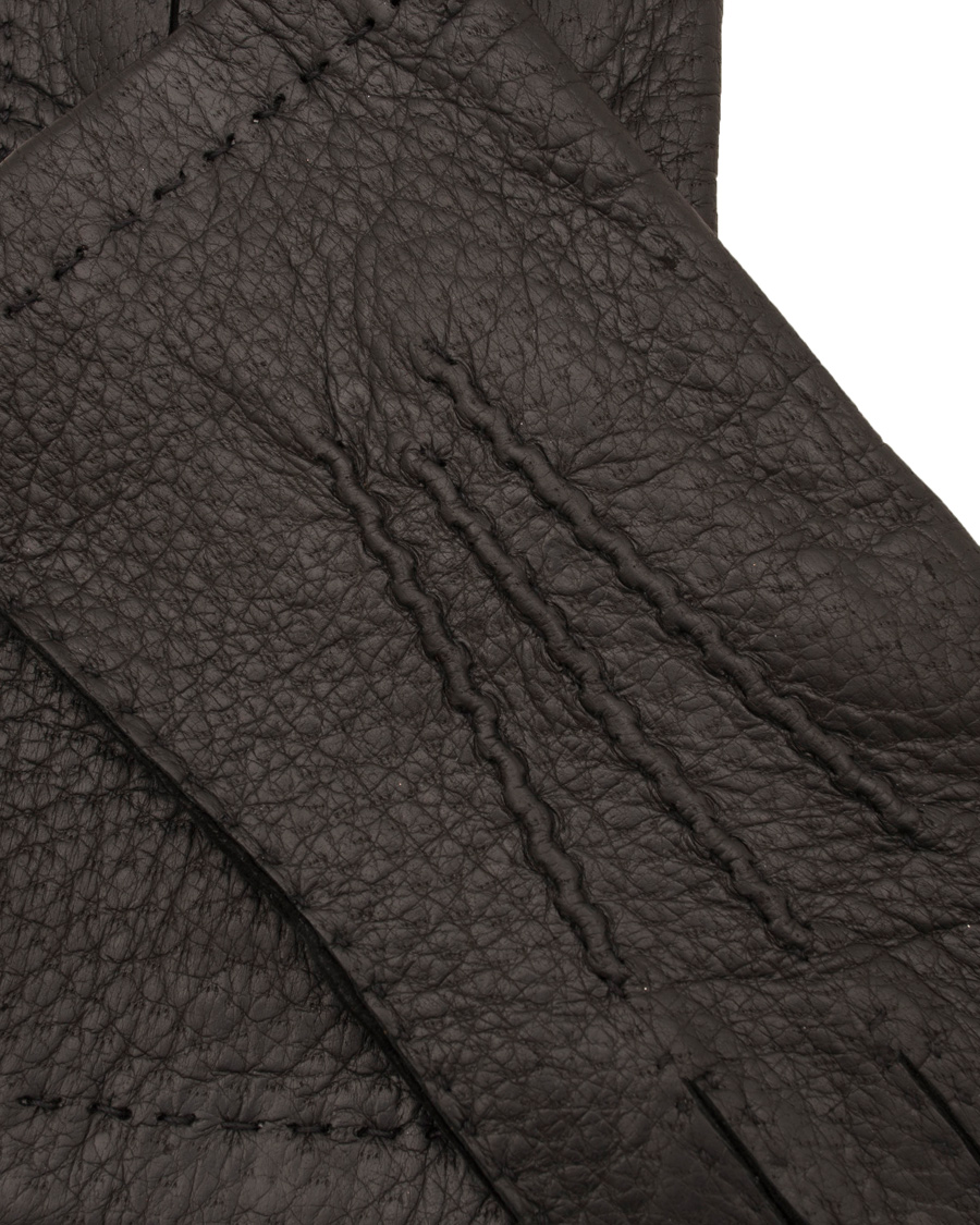 Hombres | Hestra Peccary Handsewn Unlined Glove Black | Hestra | Peccary Handsewn Unlined Glove Black