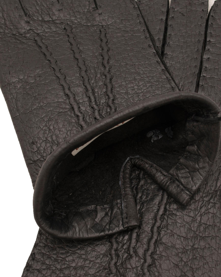 Hombres | Hestra Peccary Handsewn Unlined Glove Black | Hestra | Peccary Handsewn Unlined Glove Black