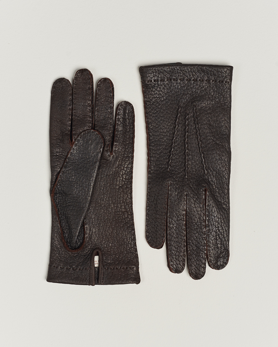 Hombres | Hestra Peccary Handsewn Unlined Glove Espresso | Hestra | Peccary Handsewn Unlined Glove Espresso
