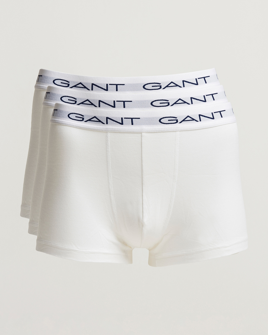 Hombres | Ropa interior y calcetines | GANT | 3-Pack Trunk Boxer White