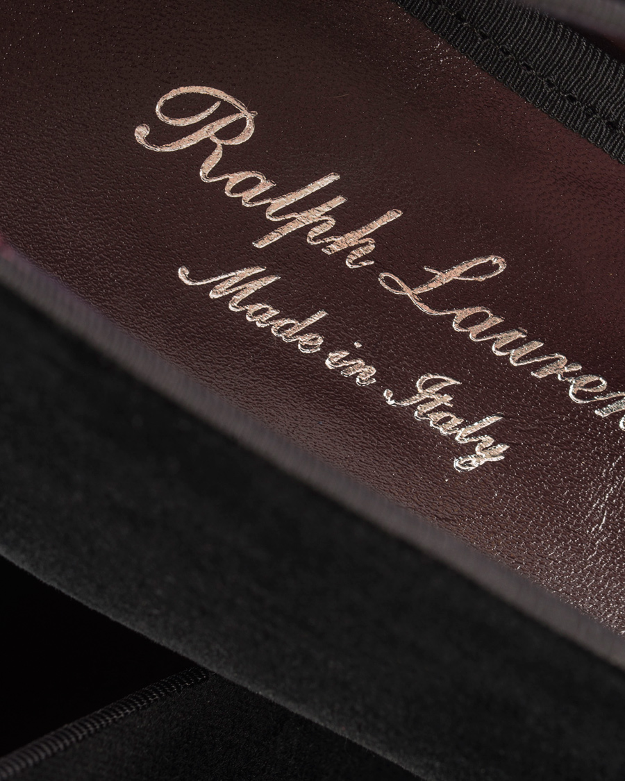 Hombres | Ralph Lauren Purple Label Collis Novelty Slippers Floral Jacquard Black | Ralph Lauren Purple Label | Collis Novelty Slippers Floral Jacquard Black