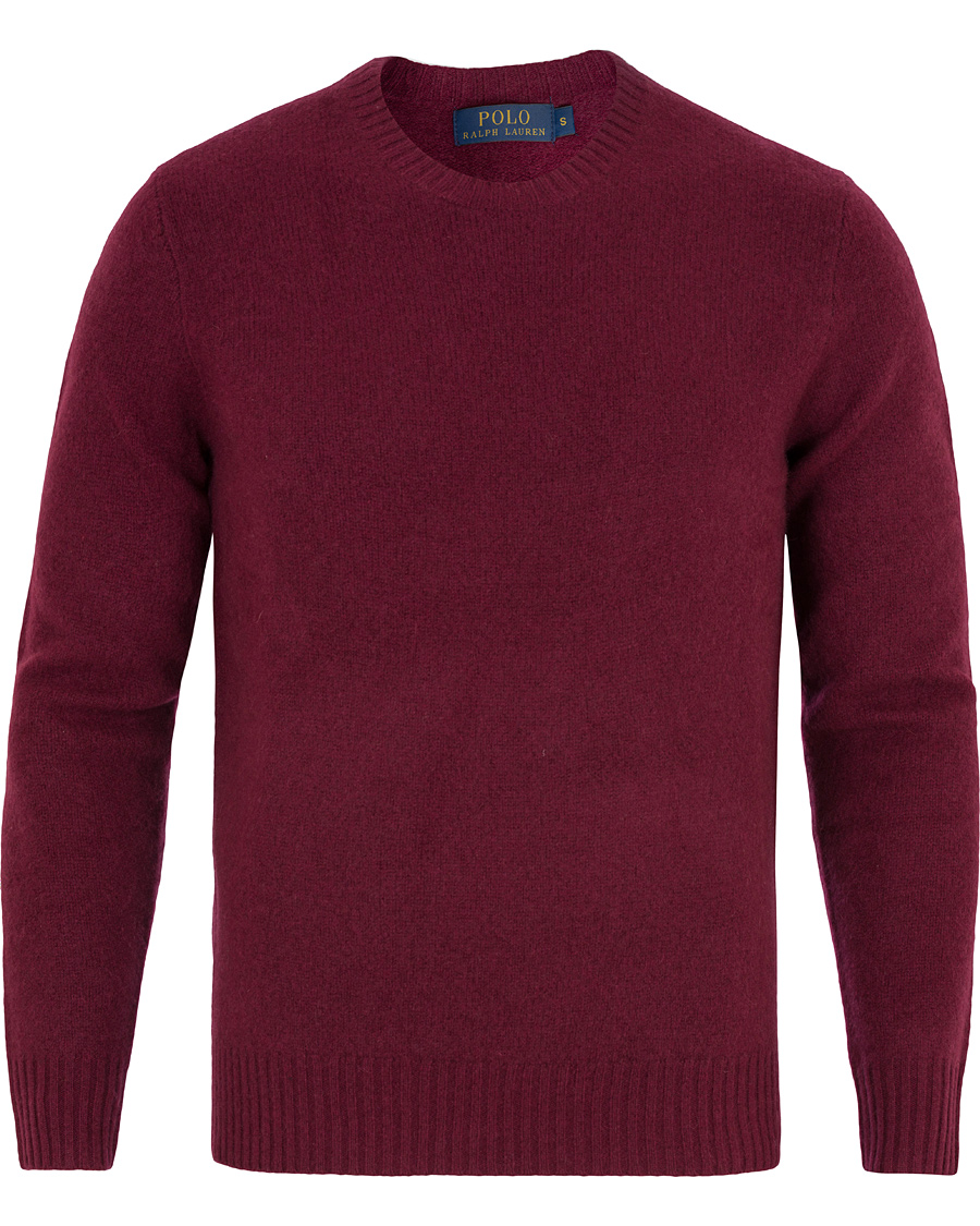 Hombres | Jerséis y prendas de punto | Polo Ralph Lauren | Wool/Cashmere Crew Neck Sweater Classic Wine Red