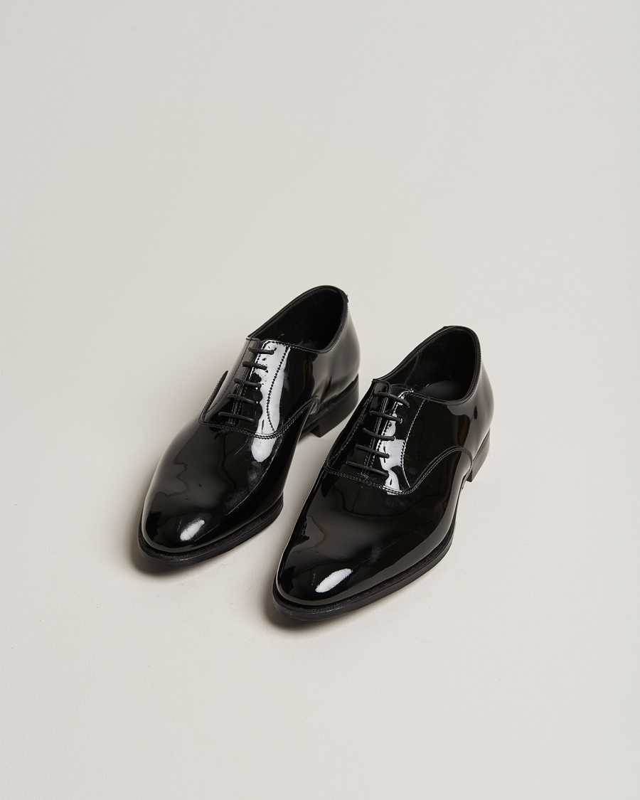 Hombres | Zapatos hechos a mano | Crockett & Jones | Overton Oxfords Black Patent