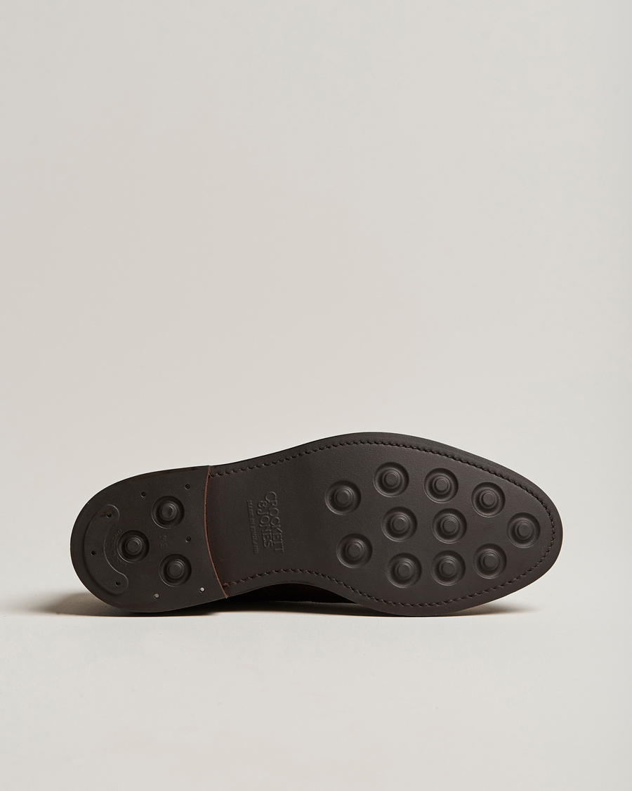 Hombres | Zapatos brogues | Crockett & Jones | Pembroke Derbys Dark Brown Grained Calf