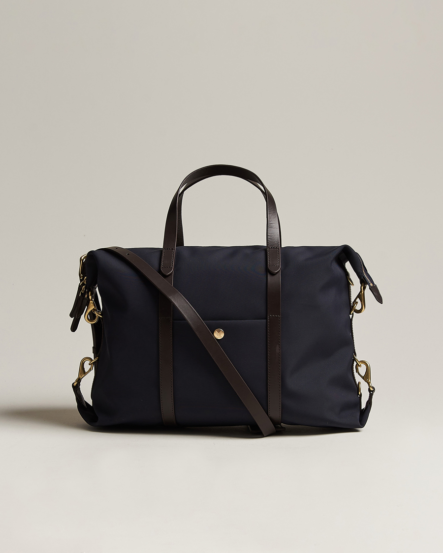 Hombres | Bolsos | Mismo | M/S Utility Nylon Duffle Bag Navy/Dark Brown