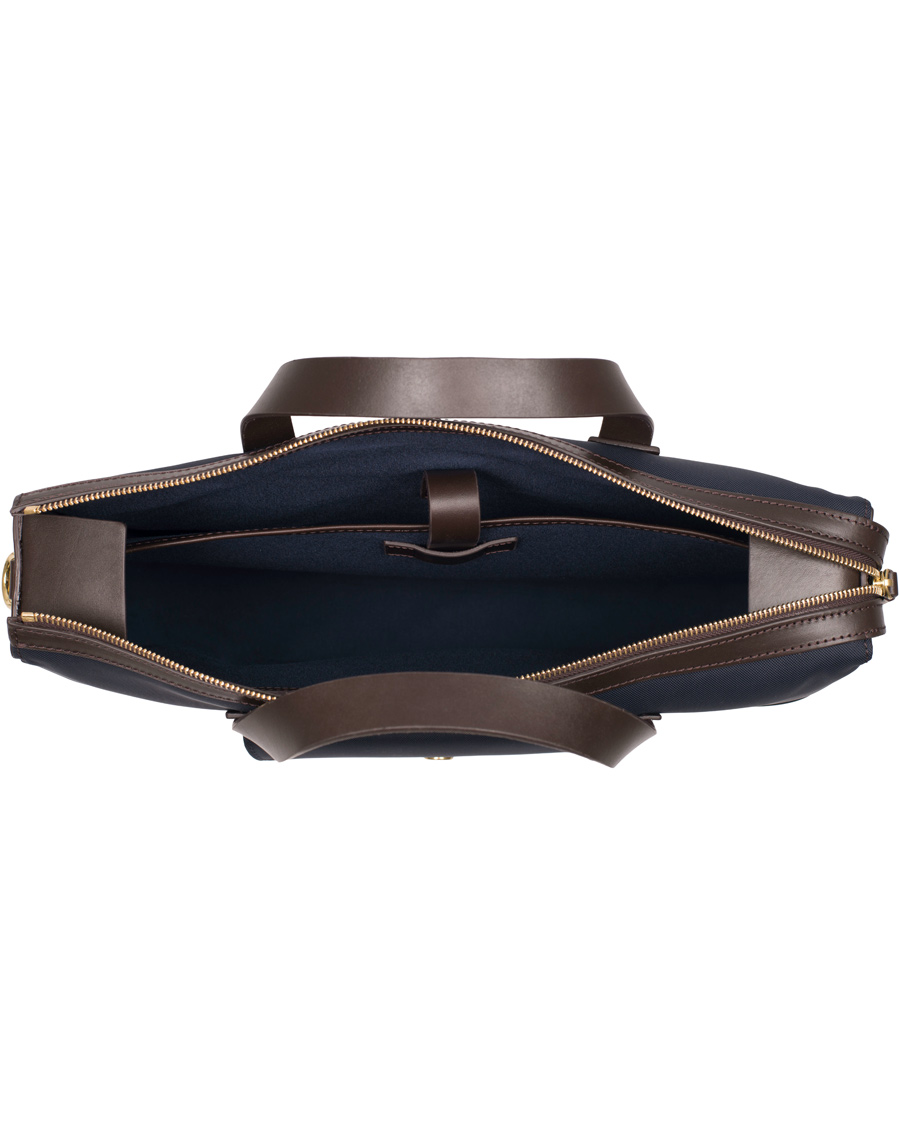 Hombres | Mismo M/S Canvas Briefcase Navy/Dark Brown | Mismo | M/S Canvas Briefcase Navy/Dark Brown