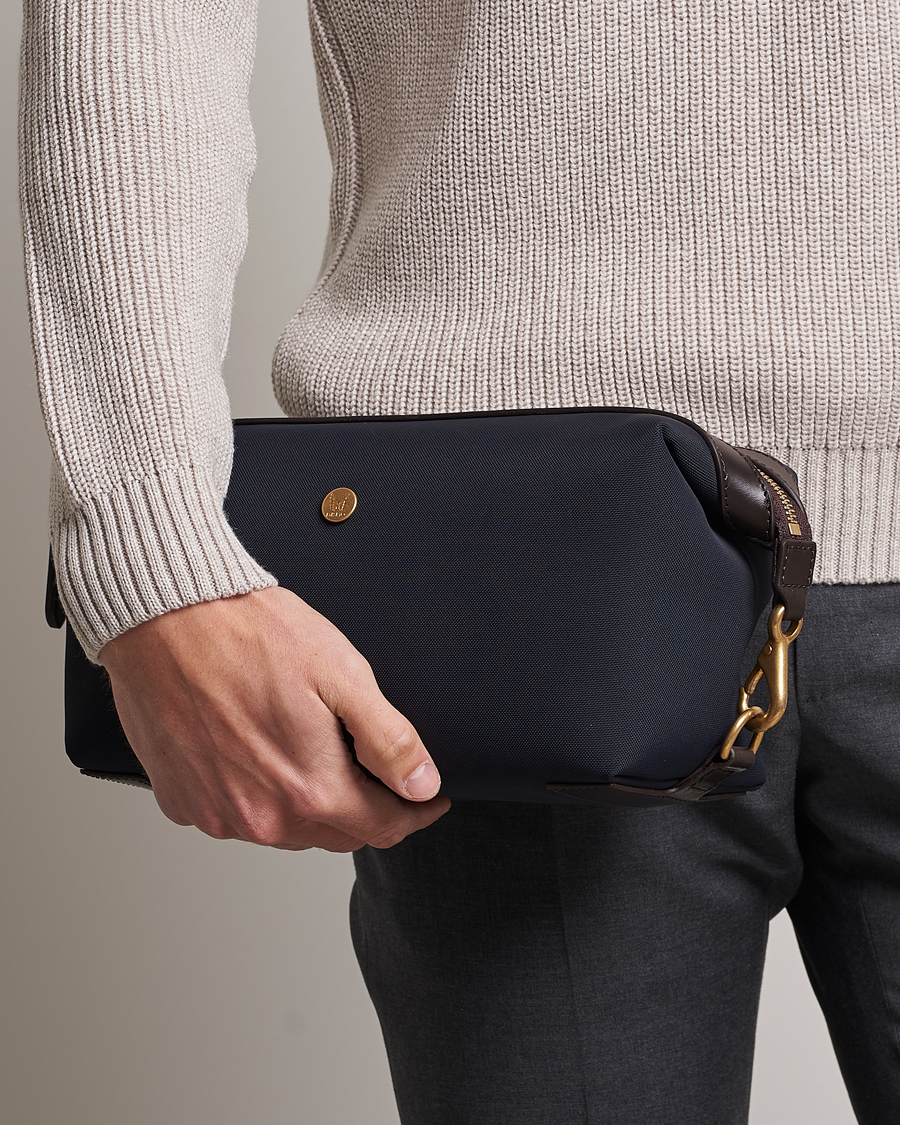 Hombres | Bolsos | Mismo | M/S Nylon Washbag Navy/Dark Brown