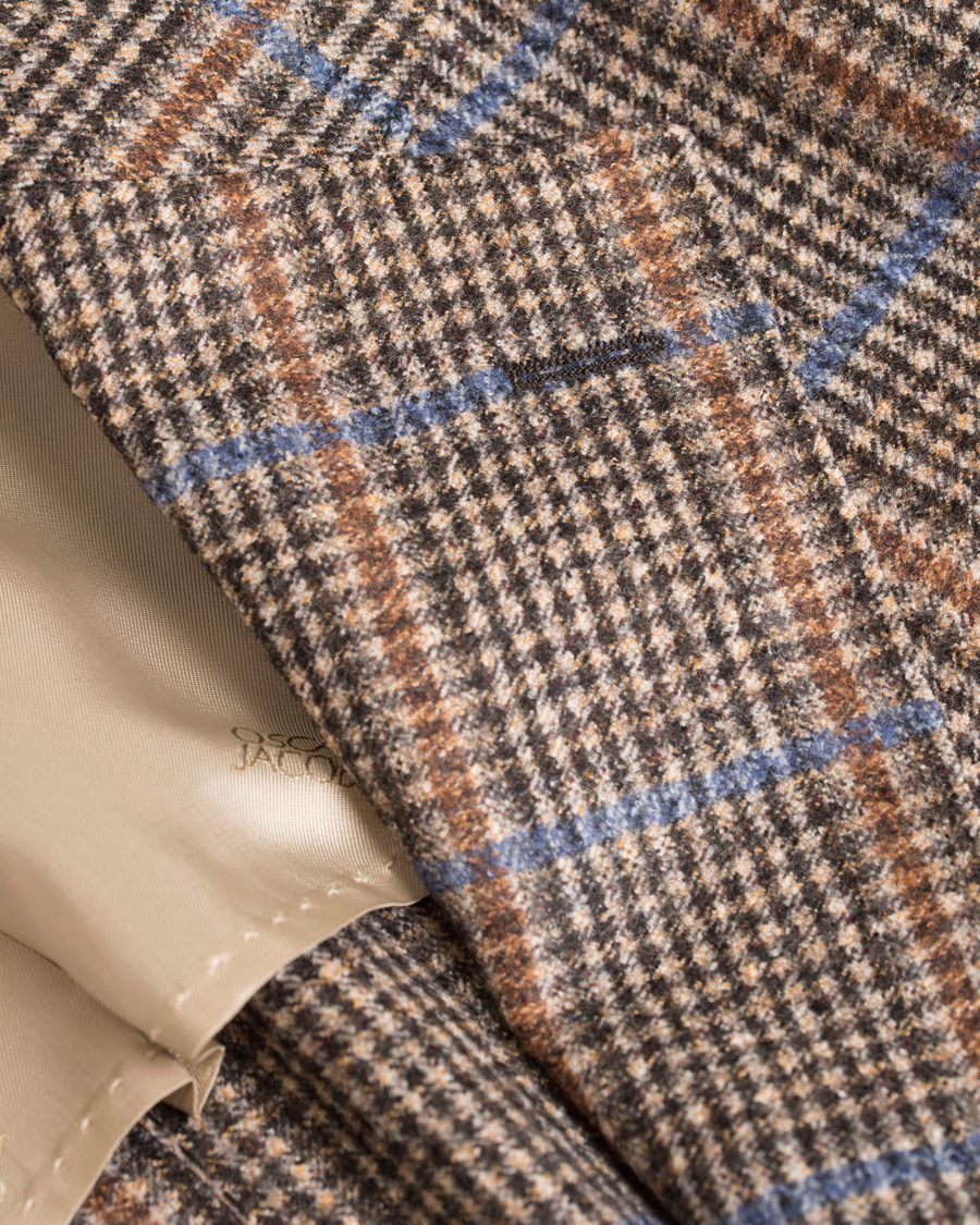 Hombres | Blazers | Oscar Jacobson | Epic Check Fratelli Tallia Di Delfino Blazer Brown