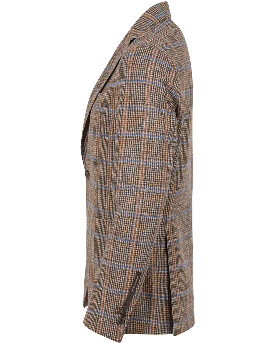 Hombres | Blazers | Oscar Jacobson | Epic Check Fratelli Tallia Di Delfino Blazer Brown