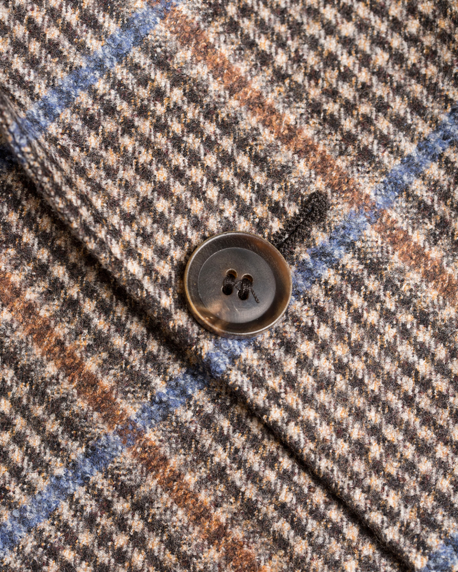 Hombres | Blazers | Oscar Jacobson | Epic Check Fratelli Tallia Di Delfino Blazer Brown