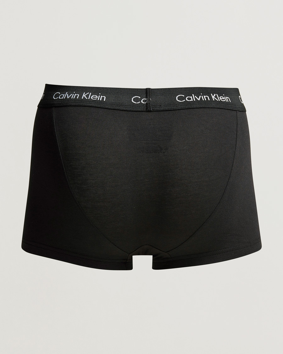 Hombres |  | Calvin Klein | Cotton Stretch Low Rise Trunk 3-pack Blue/Black/Cobolt