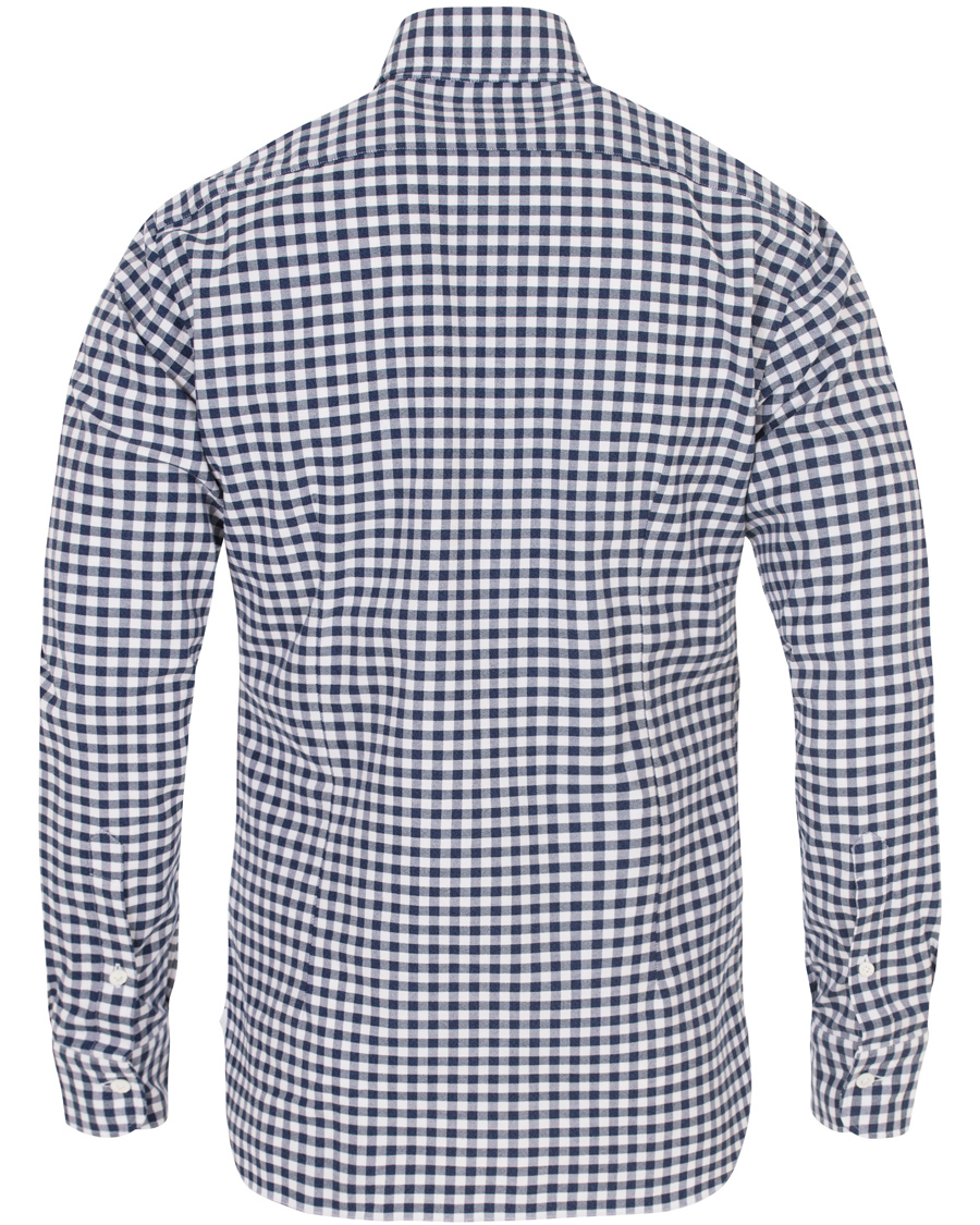 Hombres | Camisas | Barba Napoli | Dandylife Oxford Check Slim Fit Shirt Blue/White