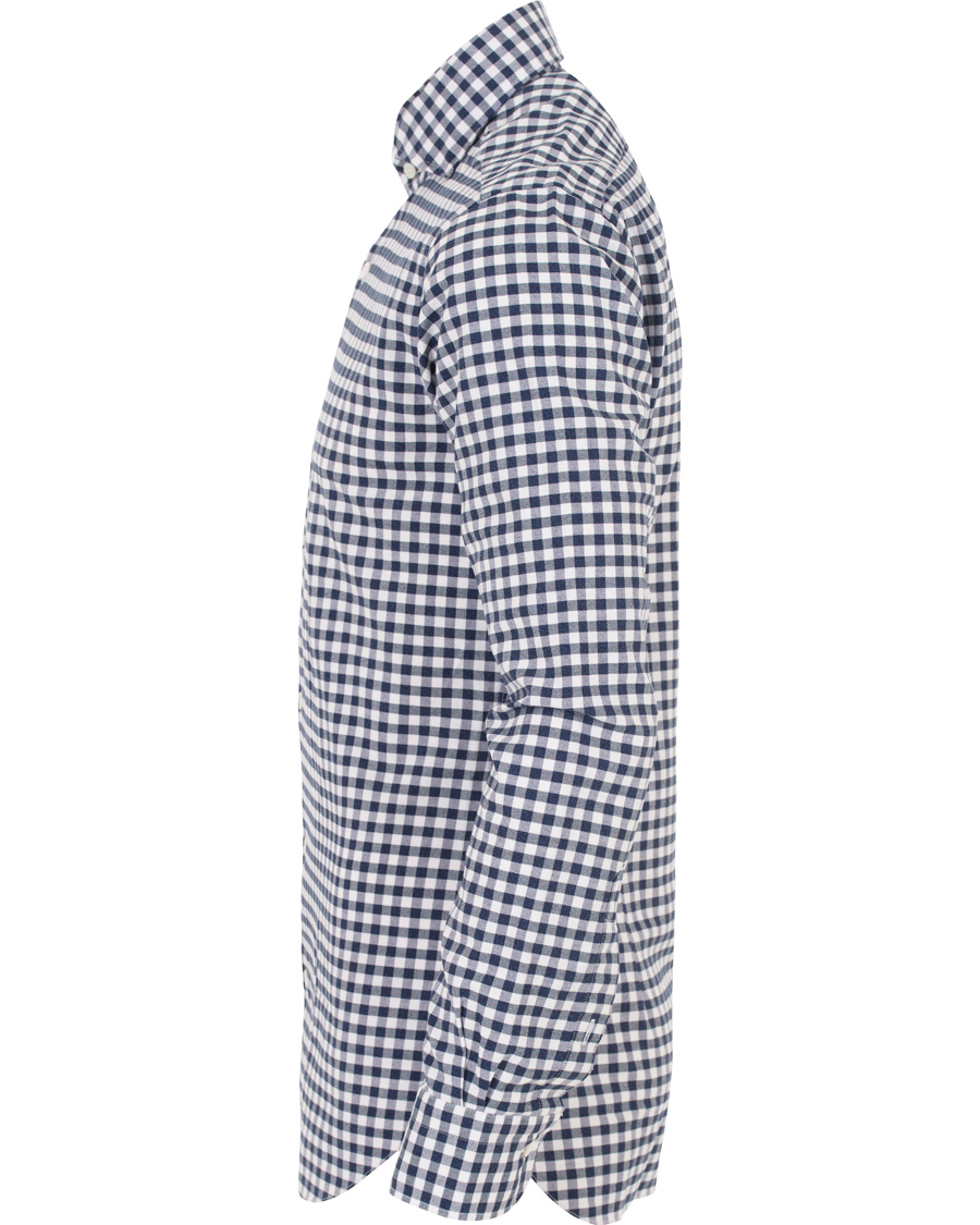 Hombres | Camisas | Barba Napoli | Dandylife Oxford Check Slim Fit Shirt Blue/White