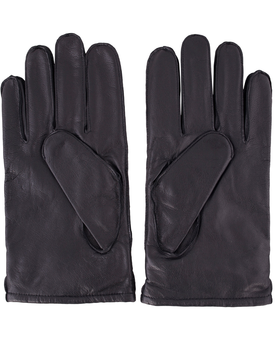 Hombres | Tommy Hilfiger Ferron Leather Gloves Flag Black | Tommy Hilfiger | Ferron Leather Gloves Flag Black