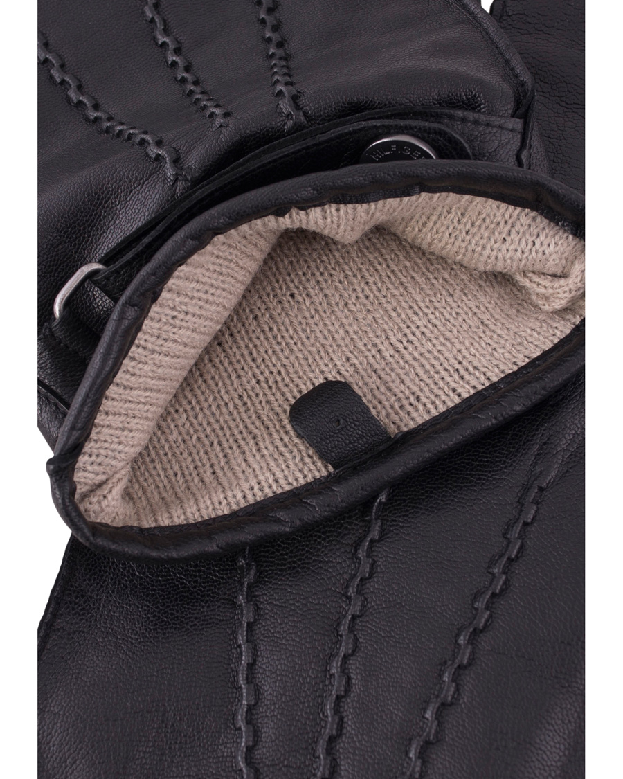 Hombres | Tommy Hilfiger Ferron Leather Gloves Flag Black | Tommy Hilfiger | Ferron Leather Gloves Flag Black