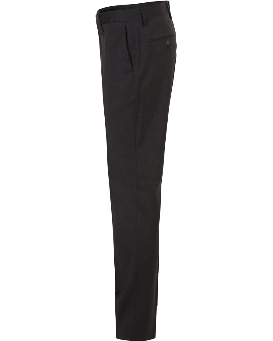 Hombres | Pantalones | GANT Diamond G | Tailored Slim Travel Pants Charcoal Melange