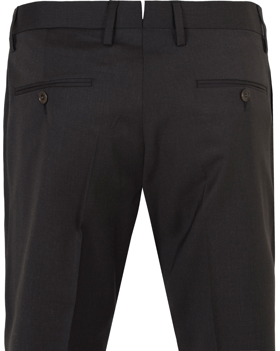Hombres | Pantalones | GANT Diamond G | Tailored Slim Travel Pants Charcoal Melange