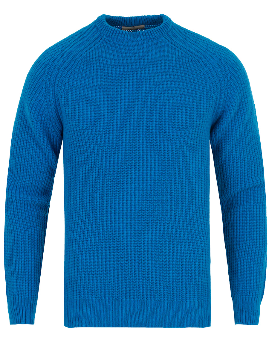 Hombres | Jerséis y prendas de punto | GANT Diamond G | Lambswool Cashmere Crew Neck Teal Blue