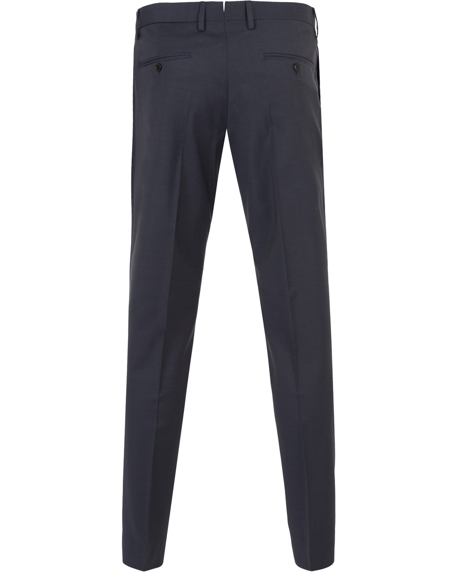 Hombres | Pantalones | GANT Diamond G | Tailored Slim Travel Pants Ink Blue