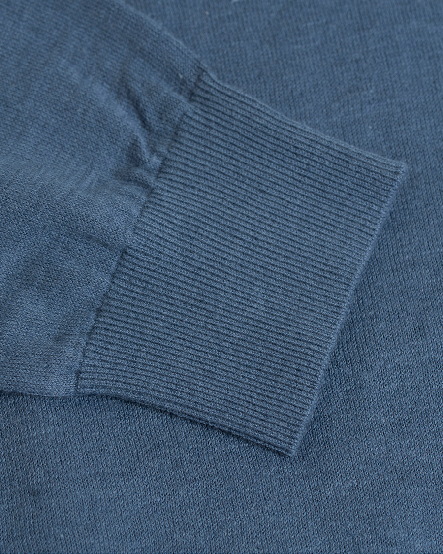 Hombres | Jerséis y prendas de punto | Tiger of Sweden | Fender Knitted Polo Teal Blue