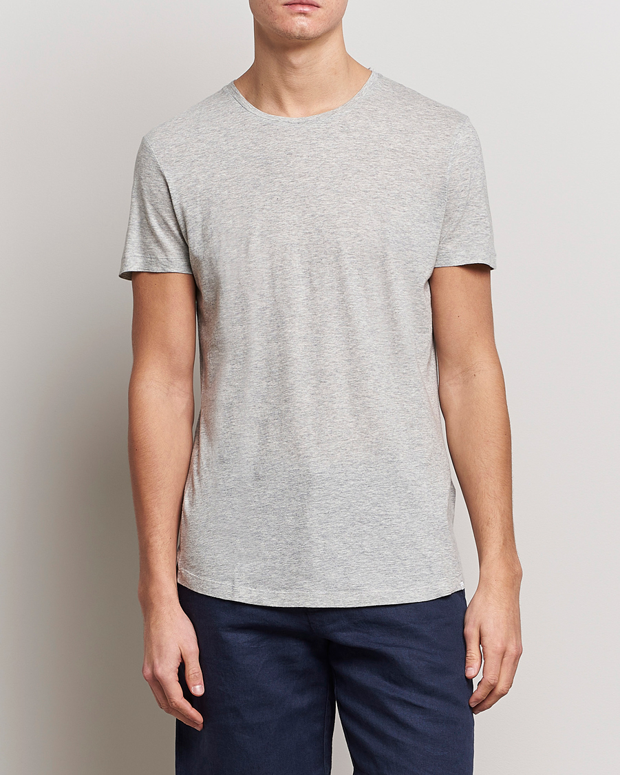 Hombres | Camisetas | Orlebar Brown | OB Crew Neck Tee Mid Grey Melange