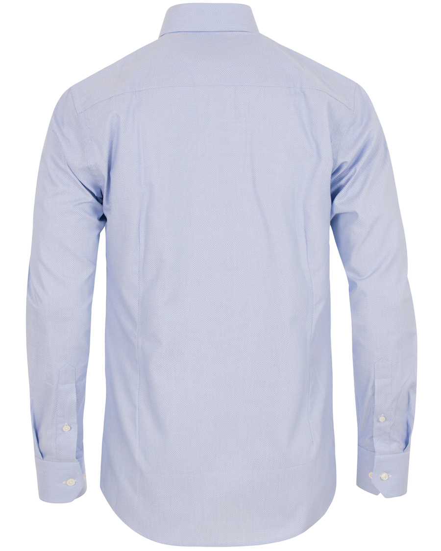 Hombres | Camisas | Eton | Slim Fit Extreme Cut Away Micro Print Shirt Blue