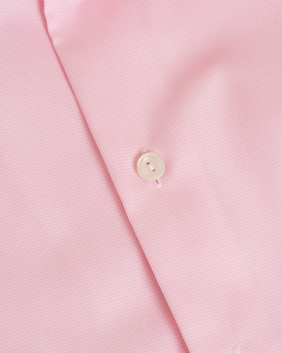 Hombres | Camisas | Eton | Slim Fit Cut Away Micro Print Shirt Pink/Red