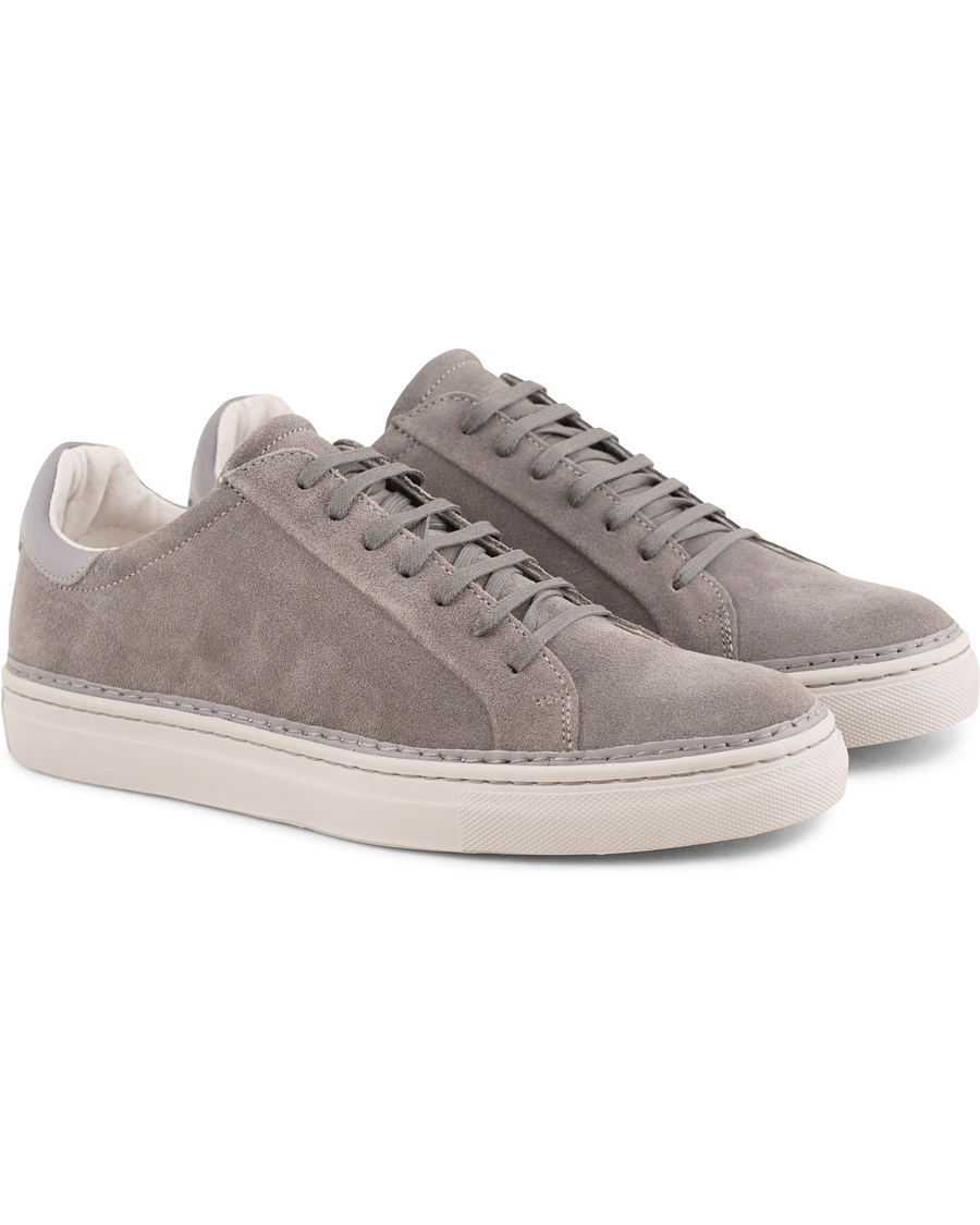 Hombres | J.Lindeberg Lace Suede Sneaker Stone Grey | J.Lindeberg | Lace Suede Sneaker Stone Grey