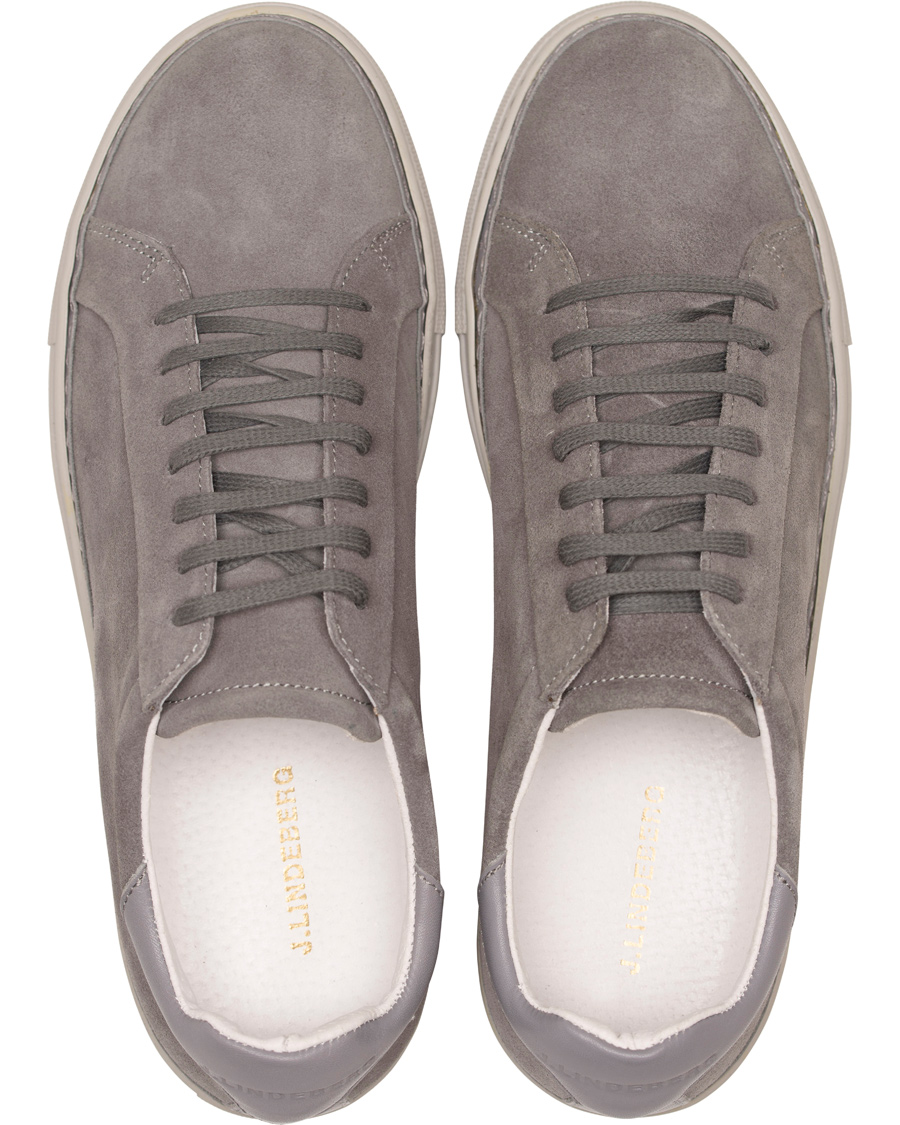 Hombres | J.Lindeberg Lace Suede Sneaker Stone Grey | J.Lindeberg | Lace Suede Sneaker Stone Grey