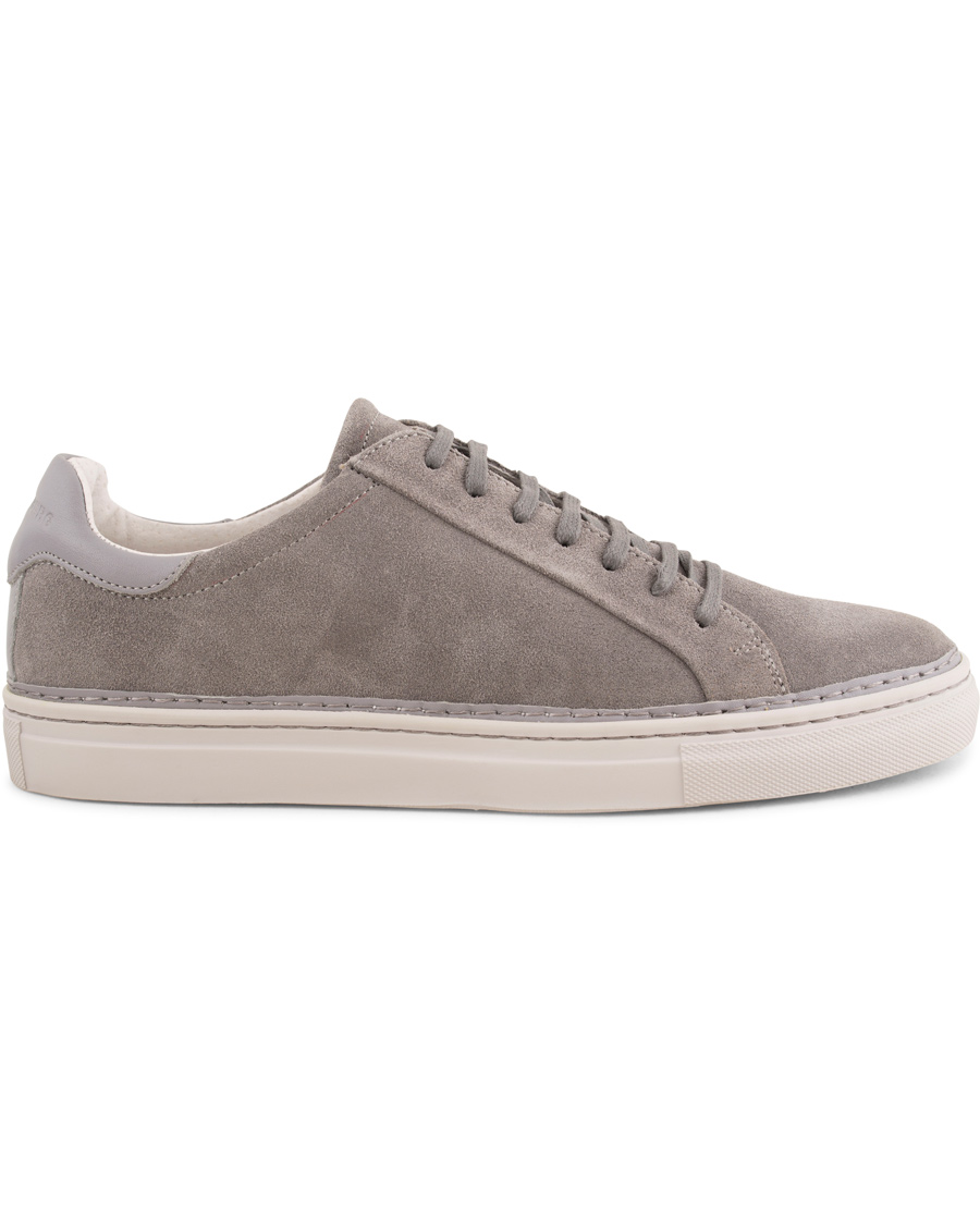 Hombres | J.Lindeberg Lace Suede Sneaker Stone Grey | J.Lindeberg | Lace Suede Sneaker Stone Grey