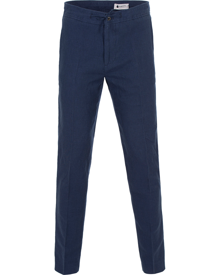 Hombres | Pantalones | NN07 | Copenhagen Cotton/Linen Trousers Blue
